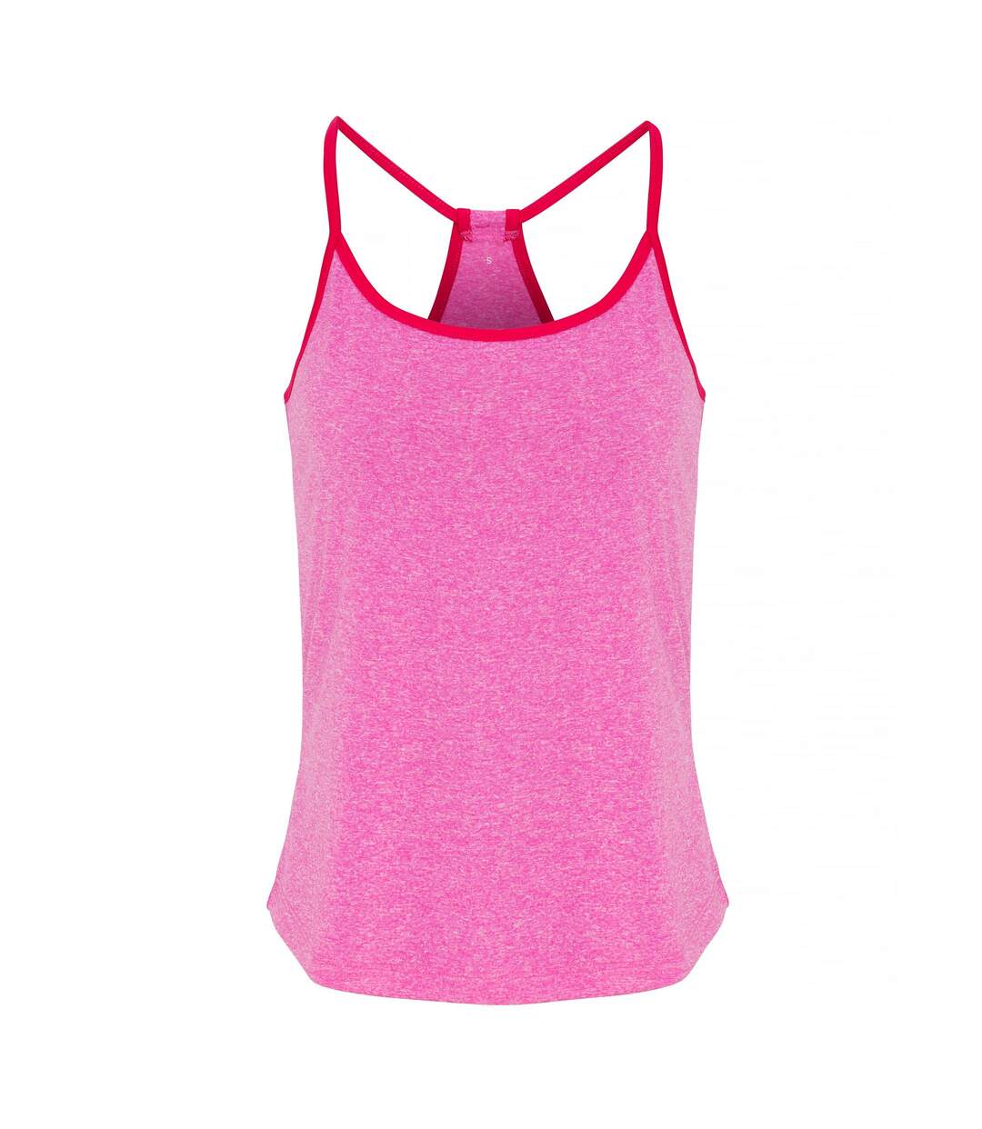 Débardeur de yoga femme rose chiné/rose vif TriDri-1