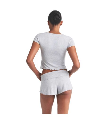 Ensemble De Pyjama Court Femme Gris Chiné Skims