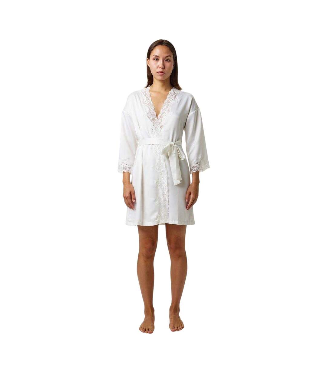 Peignoir Femme Blanc Cassé Ralph Lauren-1