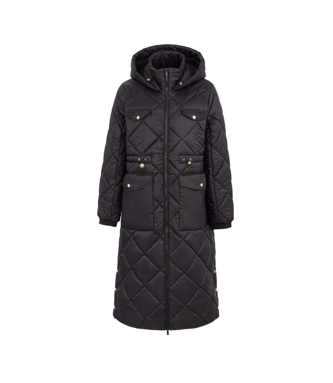 Veste Motif/style Matelassage En Losanges Femme Noir Firetrap-1