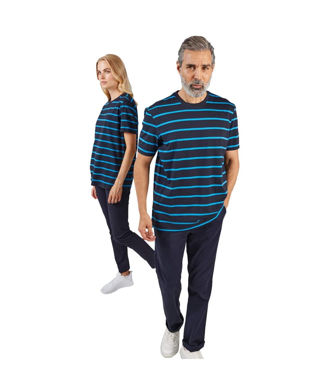 T-shirt adulte bleu marine / bleu marine Front Row