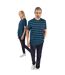 Front Row Unisex Adult Striped T-Shirt (Navy/Marine Blue) - UTPC4776