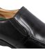 Roamers Mens Leather XXX Extra Wide Twin Gusset Casual shoe (Black)
