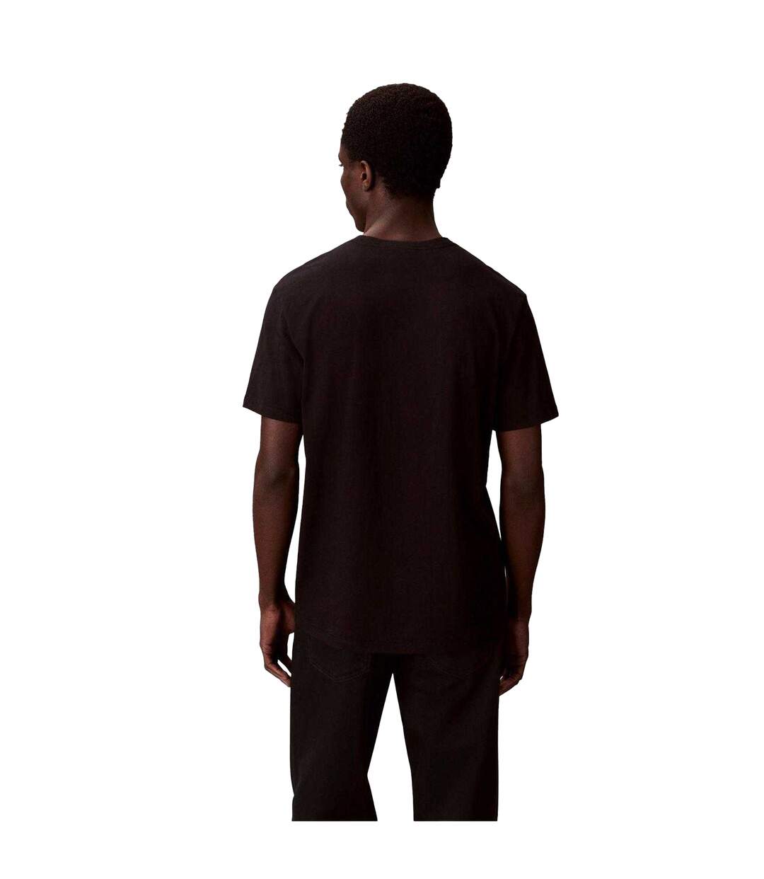 Lot De 2  T-shirts Motif/style Micro Homme Noir Blanc Calvin Klein-3