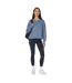 Womens/ladies After Class Long-sleeved Crop Sweatshirt Luxe Blue Sweaty Betty-2