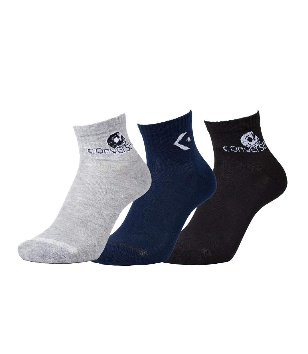 x3 Paires de Chaussettes Grises/Marine/Noir Homme Converse S7021463 - 39/42-1