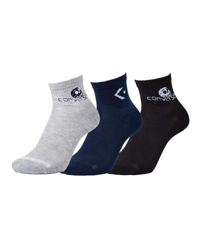 x3 Paires de Chaussettes Grises/Marine/Noir Homme Converse S7021463 - 39/42