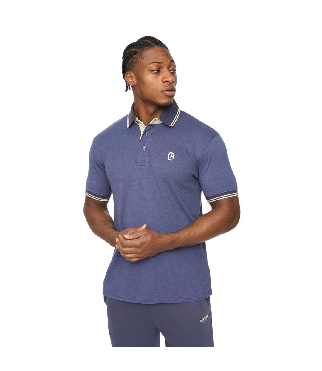 Polo Preece Homme Bleu Crosshatch-2
