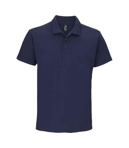 Mens summer ii pique short sleeve polo shirt french navy SOLS