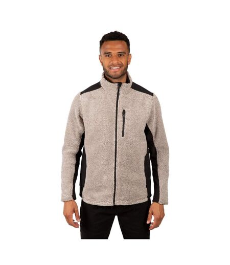 Mens Farantino Fleece Jacket Truffle Brown Stripe Trespass