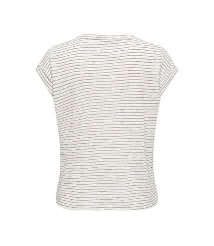 T-shirt Blanc/Beige Femme JDY CAPTAIN - L