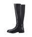 Womens/ladies Victoria Leather Long Boots Black Hush Puppies-3