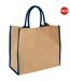 Lot De 2  Sac En Jute The Large Mixte 40 X 20 X 35 Cm Marron Bleu-marine Bullet-1