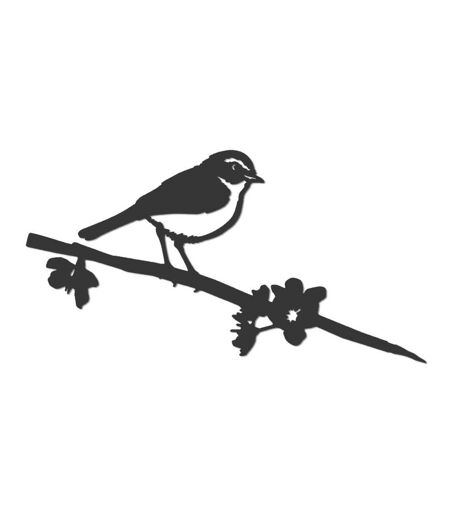 Oiseau sur pique pouillot des canaris en acier corten