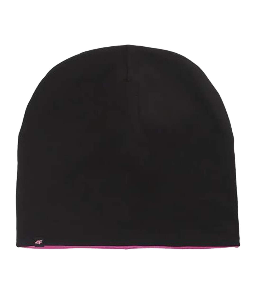 Childrens/kids Logo Cotton Double Sided Beanie Black Pink 4F-4