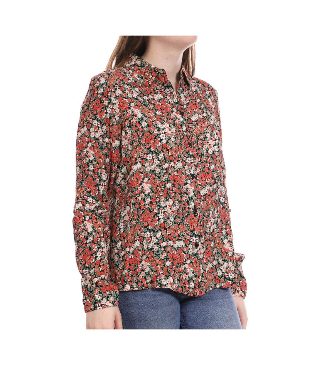 Chemise à fleurs Rouge Femme Vila Kulas - 36-1