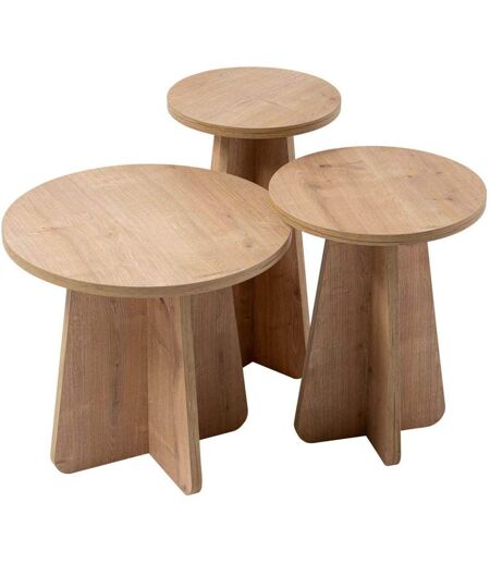 Ensemble de 3 tables gigognes en aggloméré Lume