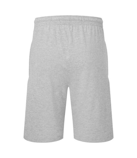 Mens iconic 195 jersey shorts heather grey Fruit of the Loom