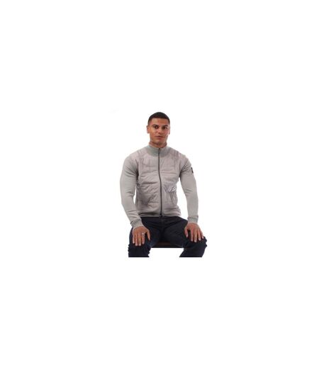 Mens Full Zip Cardigan Grey Belstaff