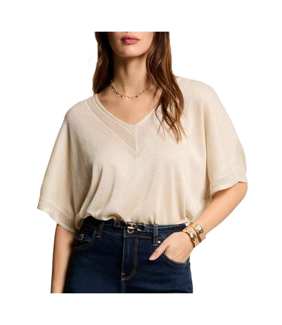 Pull écru femme morgan mchris-1
