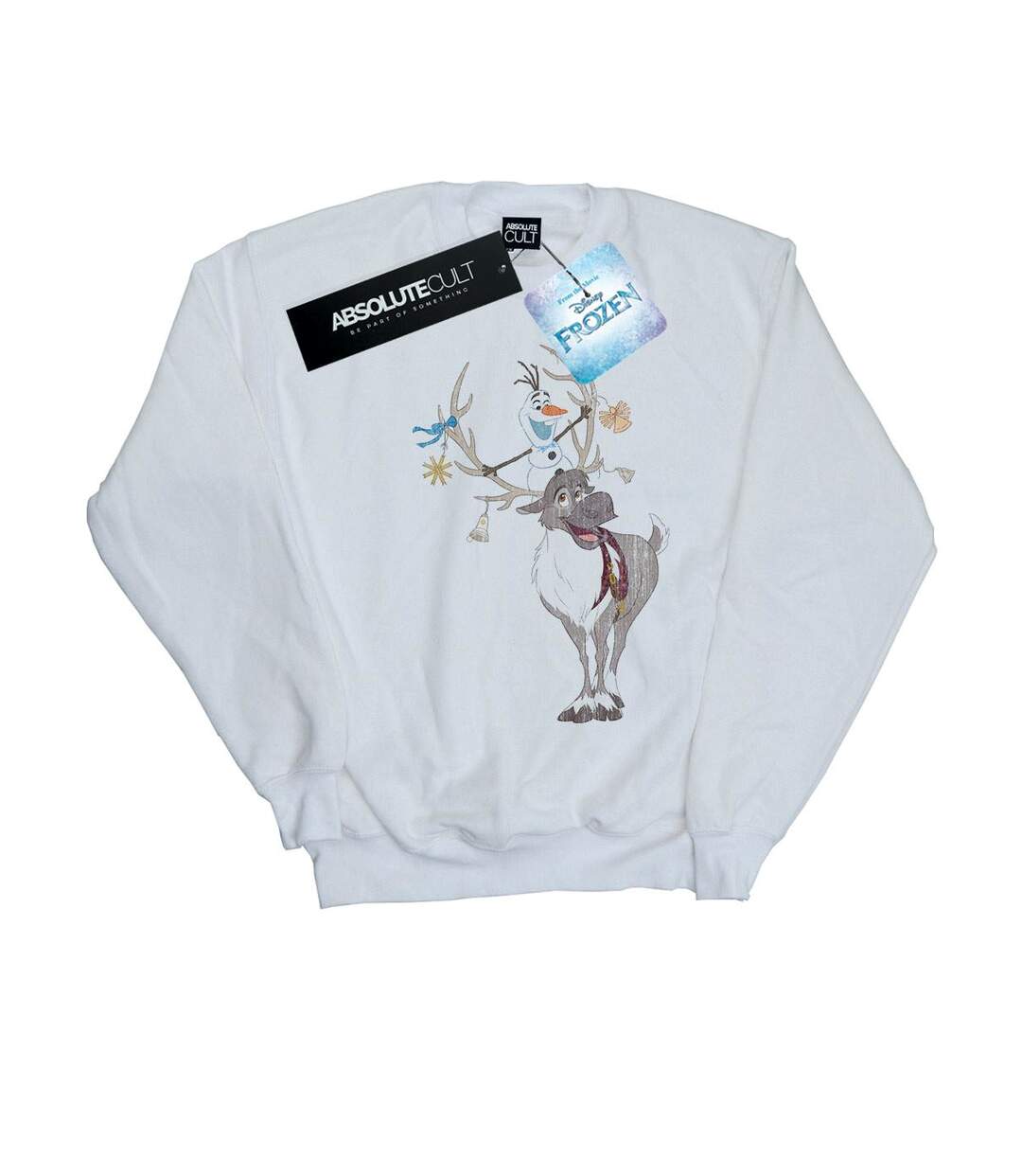 Disney Sweatshirt Womens/Ladies Frozen Sven And Olaf Christmas Ornaments (Blanc) - UTBI19039-1