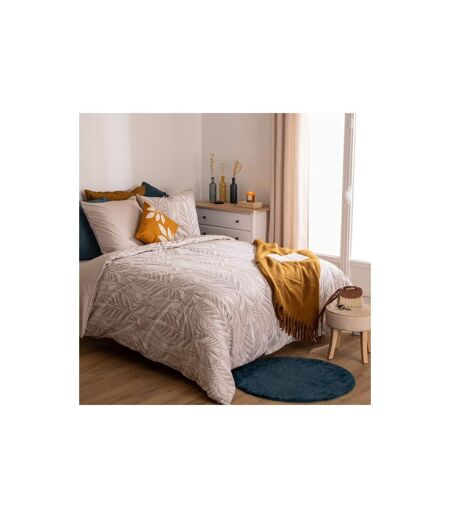 Parure de Lit Imprimée Nalh 240x220cm Beige