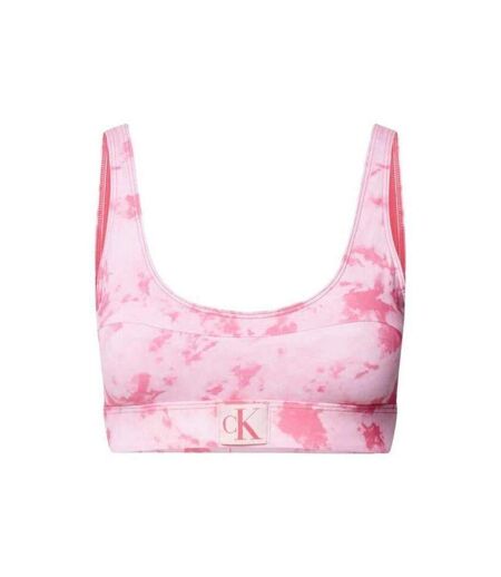 Haut De Maillot De Bain Motif/style Tie-dye Femme Rose Calvin Klein