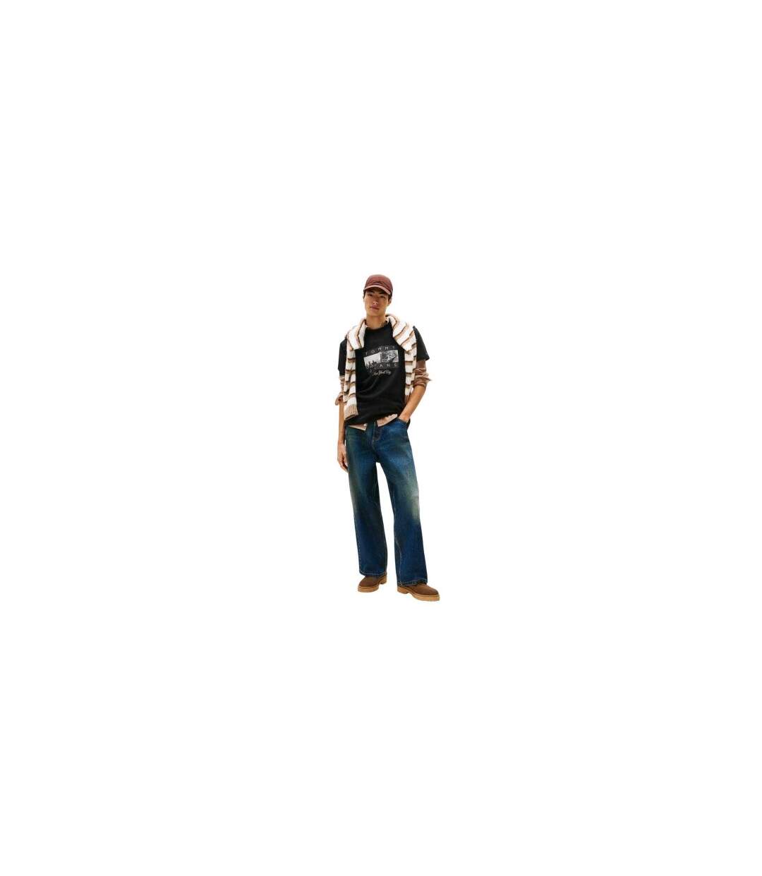Unisex Adult Cotton Regular T-shirt Black Tommy Jeans-1
