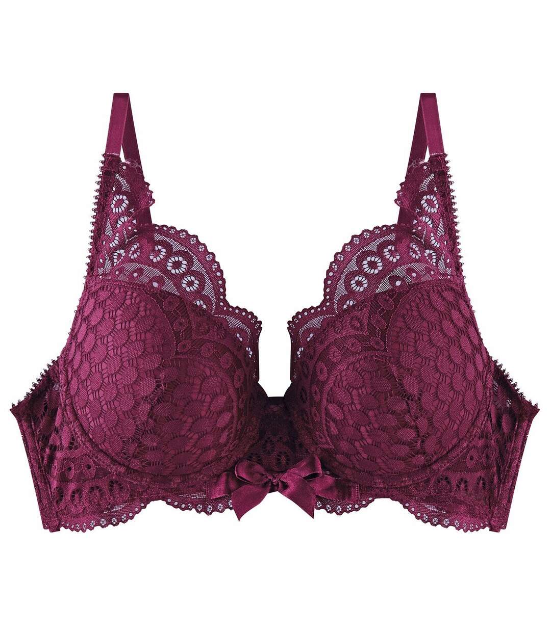 Soutien-gorge ampliforme coque moulée bordeaux Valentine-1