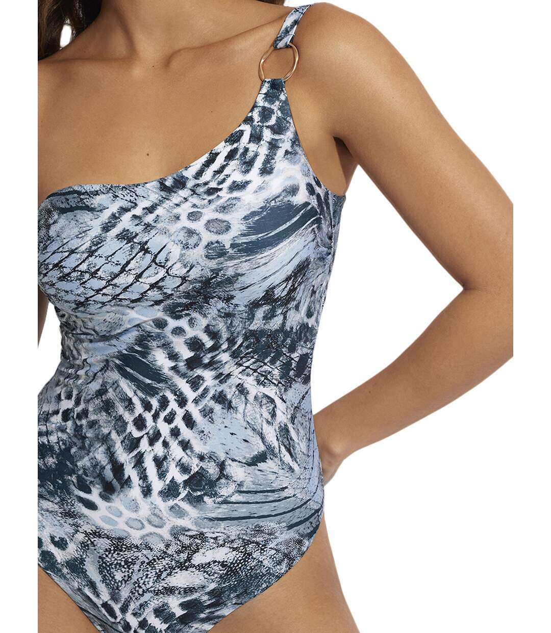 Maillot de bain une pièce armaturé asymétrique Zanzibar Selmark Mare-3