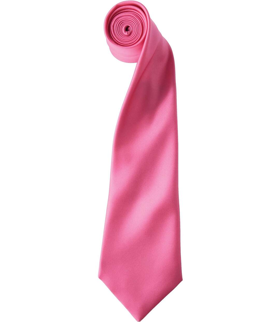 Cravate satin unie - PR750 - rose-2