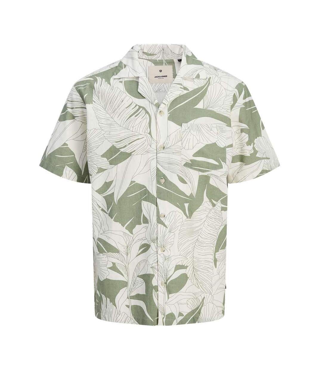 Chemise verte/beige homme jack & jones blubahamas-3