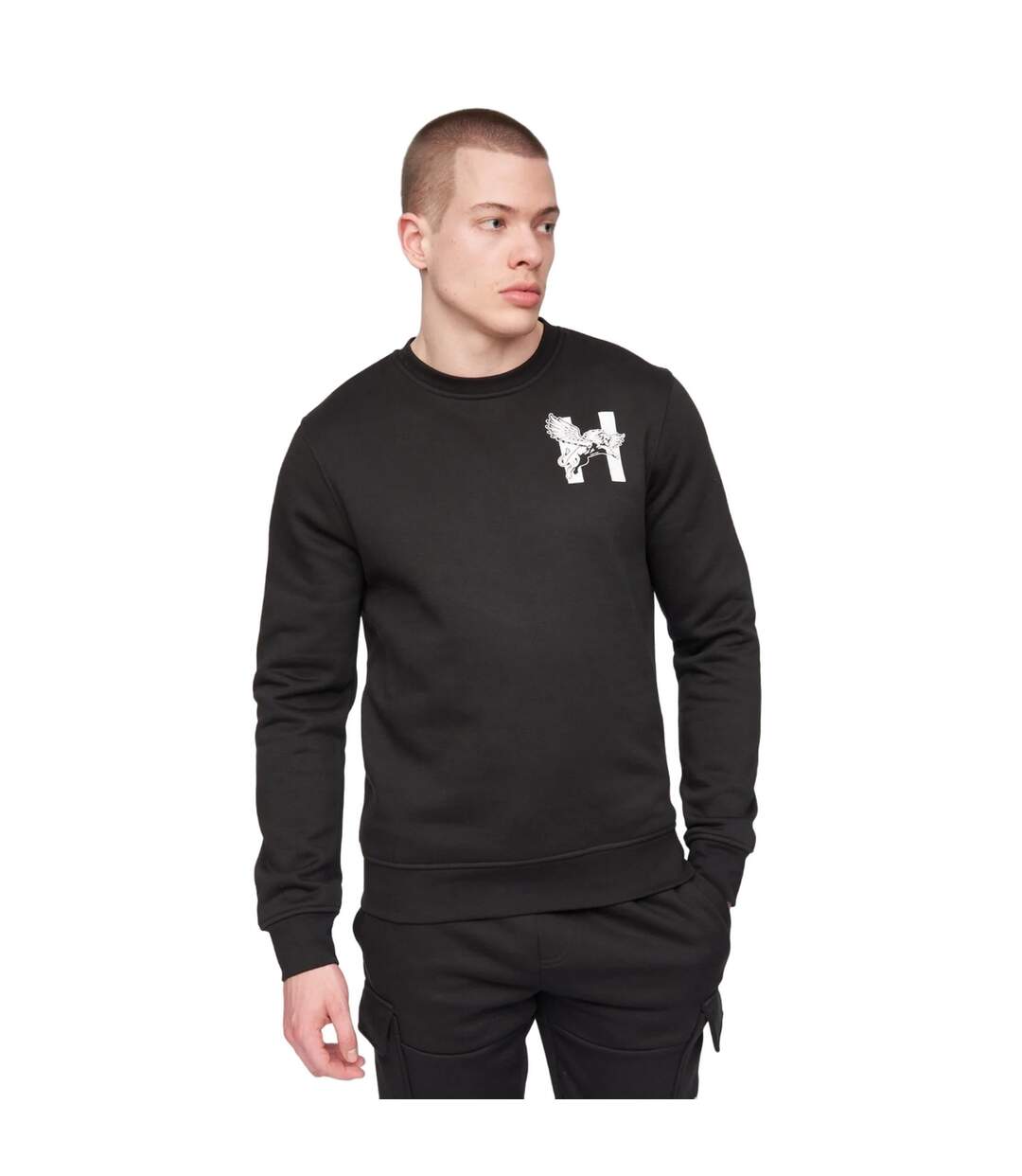 Sweat moorehen homme noir Henleys-1