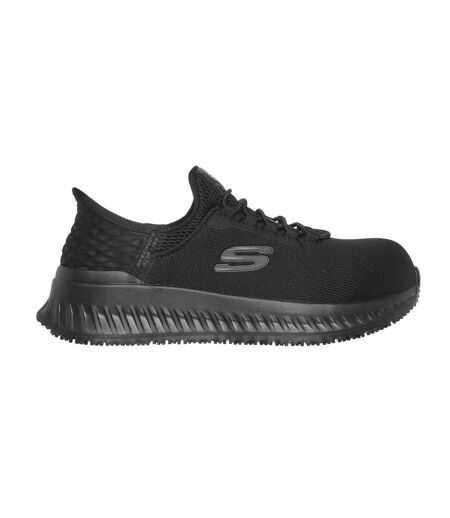 Womens/ladies tilido ombray safety trainers black Skechers