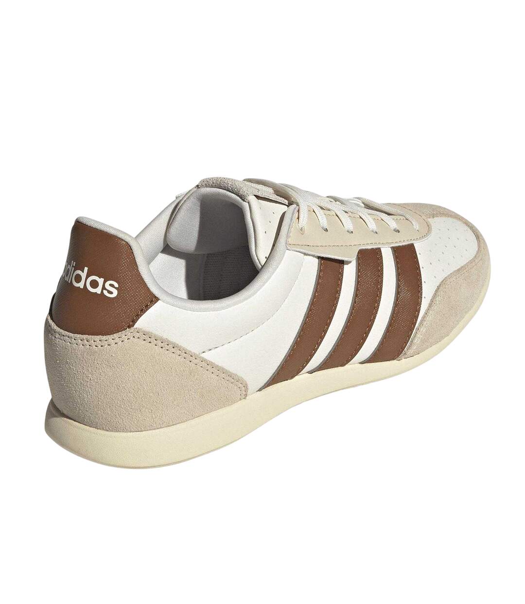 Womens/ladies Barreda Low Trainers Off White Brown Adidas-2