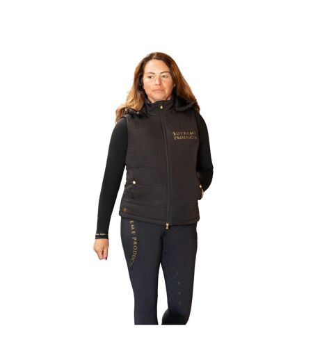 Gilet D´équitation Femme Noir Jaune Or Supreme Products