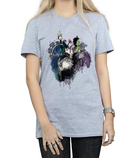 Disney - T-shirt VILLAINS SKETCH - Femme (Gris chiné) - UTBI16883