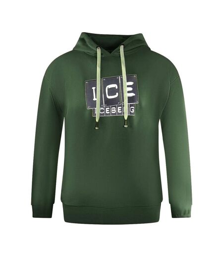 Sweat À Capuche Motif Logo Bloc Homme Vert Ice Iceberg