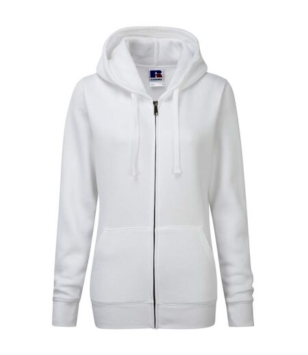Russell Ladies Premium Authentic Zipped Hoodie (3-Layer Fabric) (White)