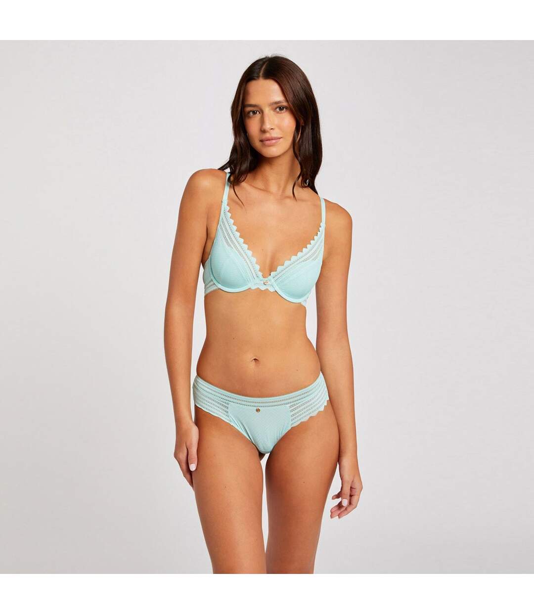 Soutien-gorge ampliforme coque moulée turquoise Tina