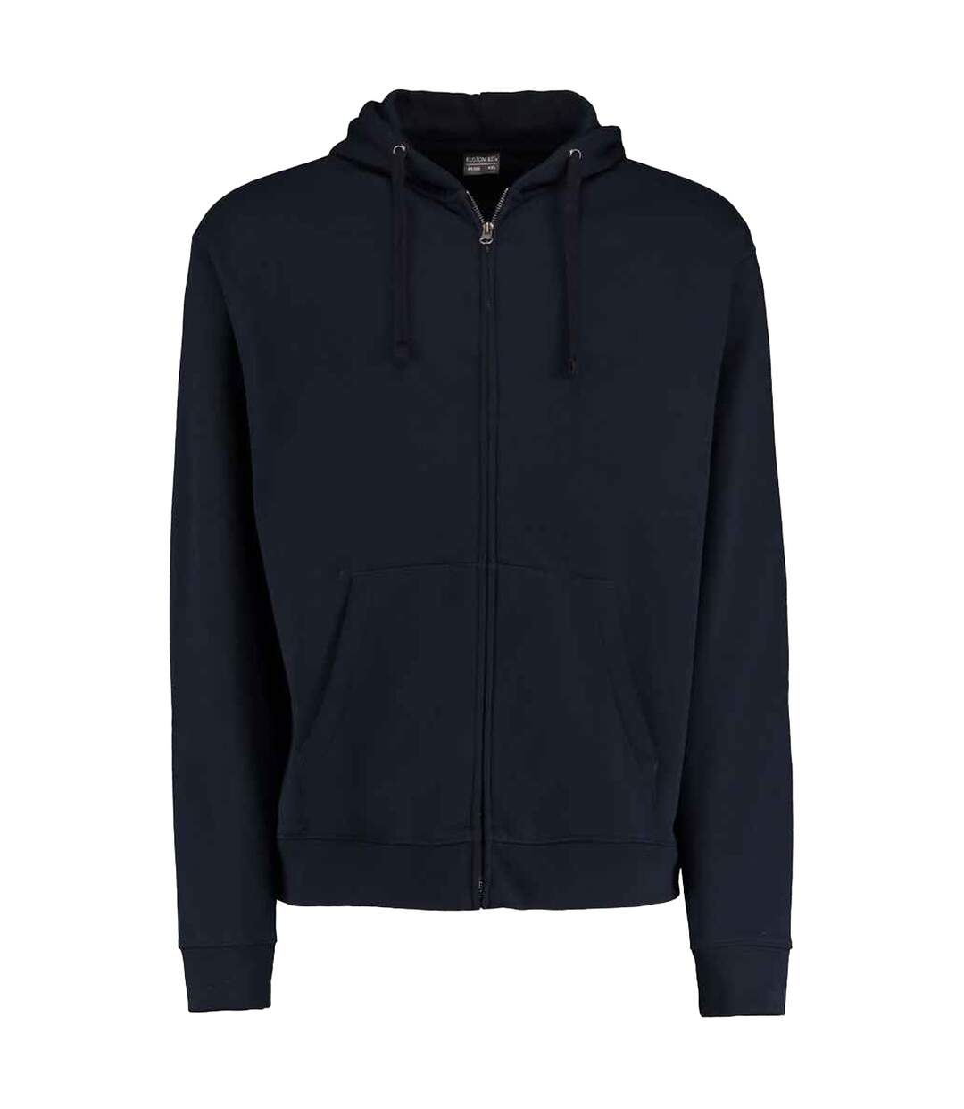 Sweat À Capuche Motif/style Zippé Adulte Bleu Marine Kustom Kit-1