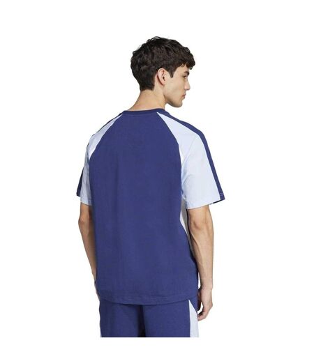 Mens Essentials Colour Block T-shirt Dark Blue Adidas