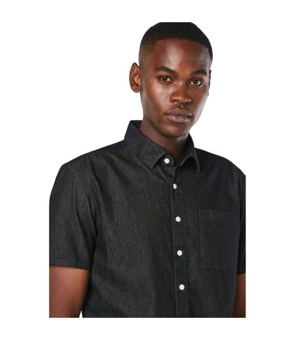 Mens denim short-sleeved shirt black Burton