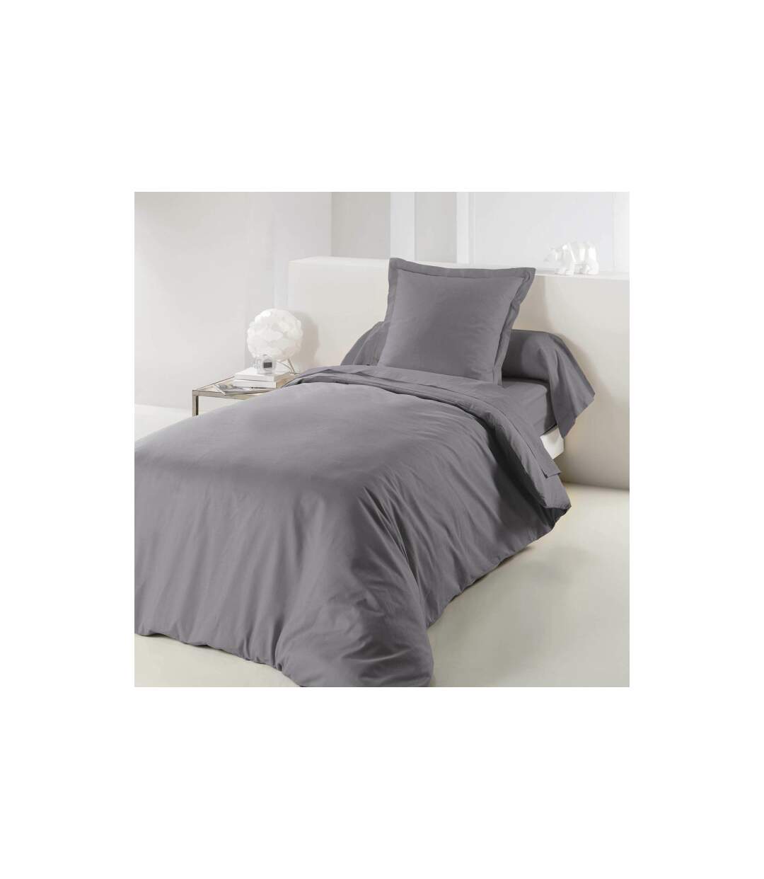 Housse de Couette Lina 140x200cm Gris-1