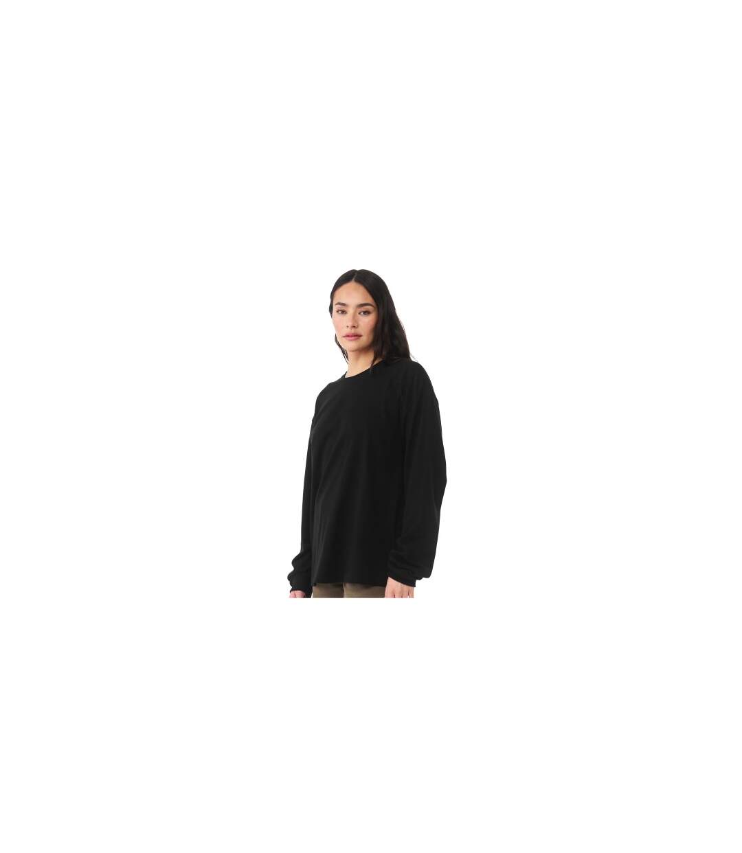 T-shirt Manches Longues Adulte Noir Bella + Canvas-1