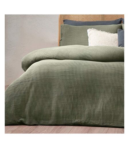 Yard Chunky Cotton Waffle Duvet Set (Eucalyptus) - UTRV3332