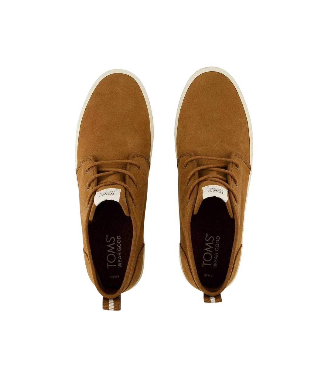 Mens Carlo Canvas Mid Cut Trainers Tan Toms-4