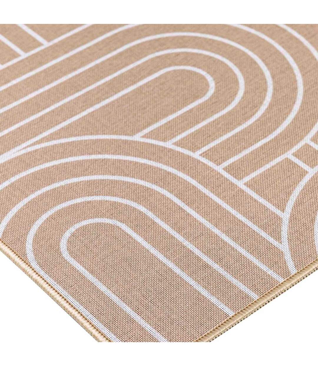 Tapis Déco Imprimé Modul 45x120cm Naturel & Blanc-2