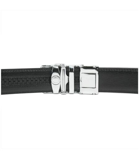 Ceinture en cuir vachette noire pour homme - Ajustable et élégante