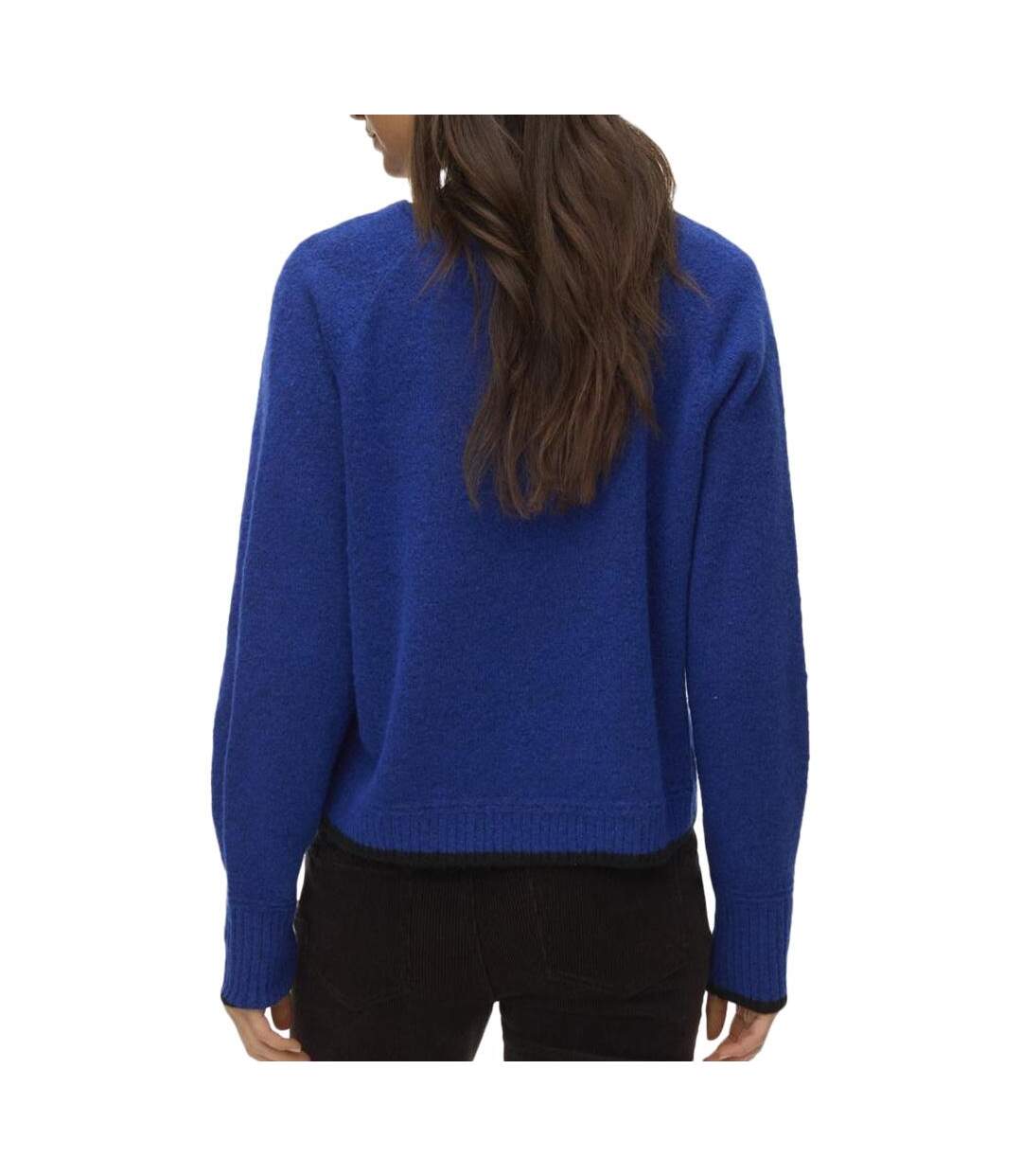 Pull bleu électrique femme vero moda maquarius-2